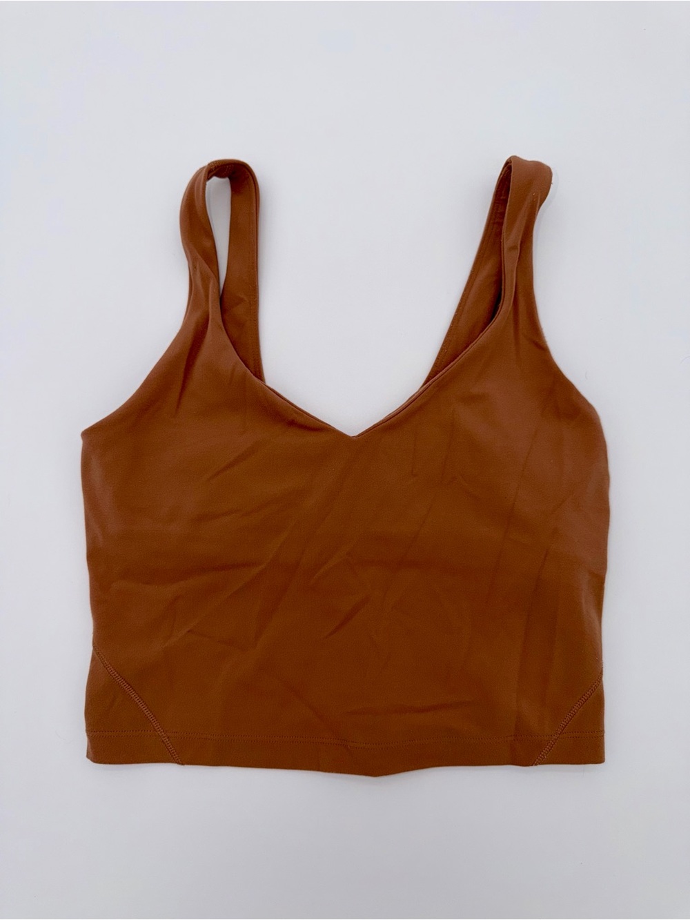 lululemon athletica Rust Brown Crop Tank Top